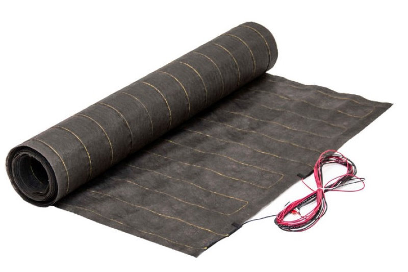 3-foot wide 120 Volt WarmStep mats have black and white wires for easy distinction from 240 Volt mats.