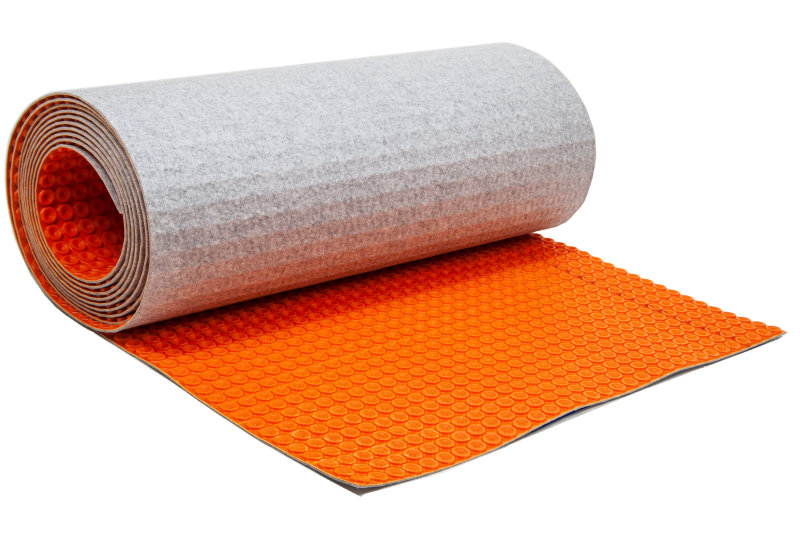 ThermoTile cable with Schluter DITRA-HEAT Membrane. Membrane is a great solution for heating tile and stone floors. It is available with pre-attached insulation in DITRA-HEAT-DUO.