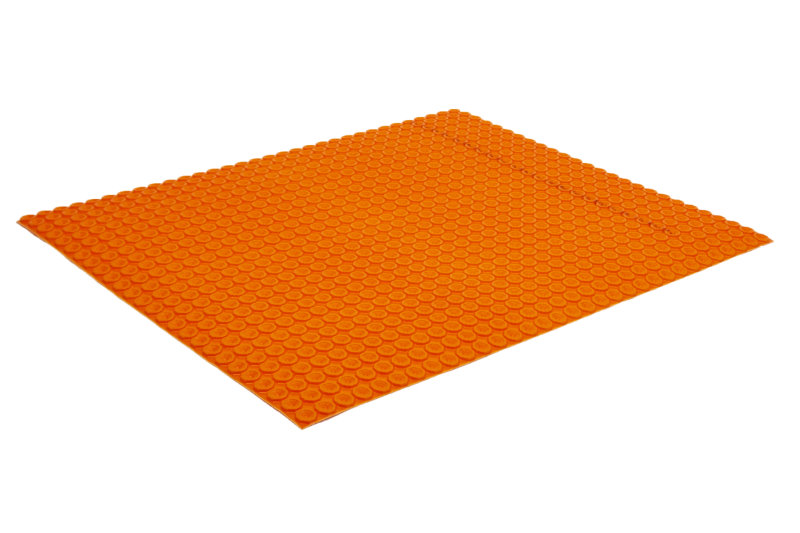 ThermoTile cable with Schluter DITRA-HEAT Membrane. Membrane is a great solution for heating tile and stone floors. It is available with pre-attached insulation in DITRA-HEAT-DUO.