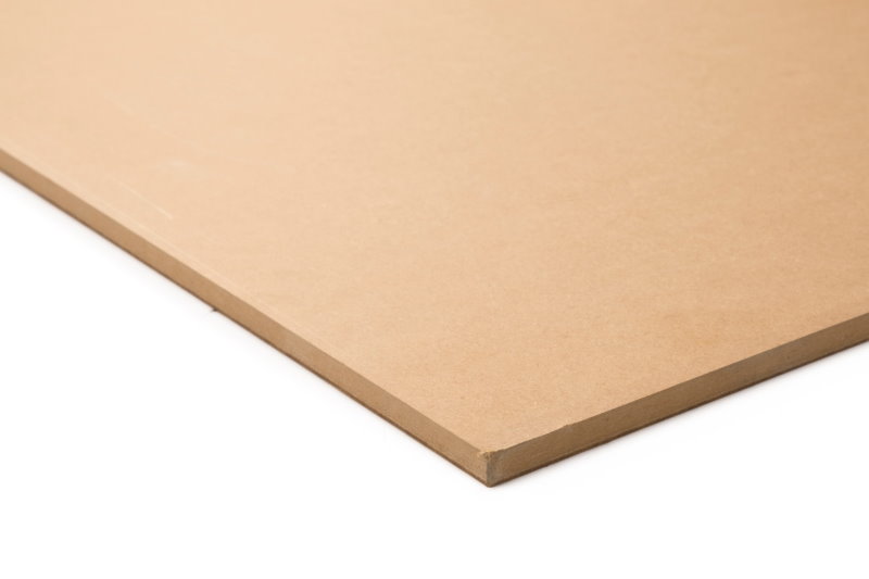 Fiberboard (MDF) is recommended for use over select electric radiant systems to maintain level floors and protect heating elements.