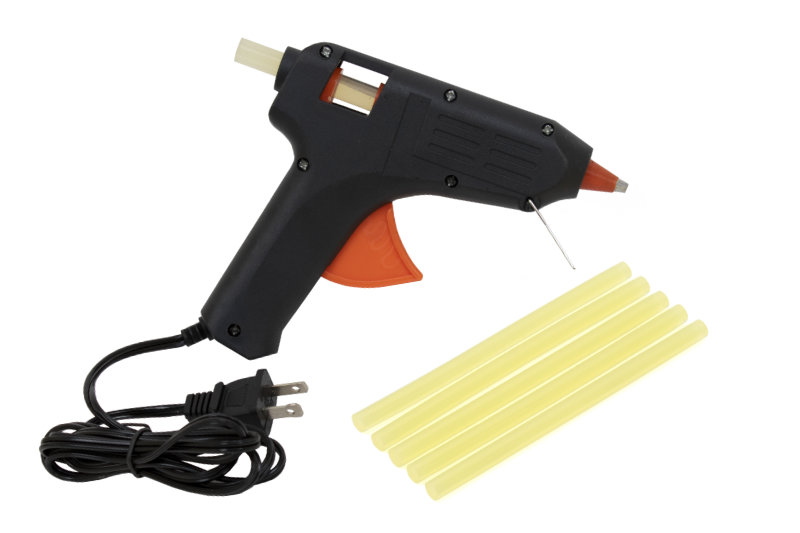 ThermoSoft select heating products can easily be secured in place using a hot glue gun and glue sticks.