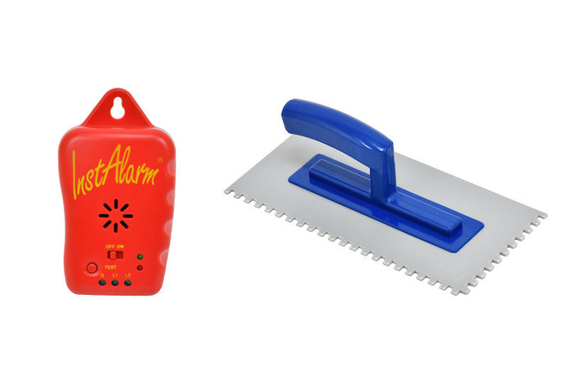 Make your life easier, save time, and save money by getting the ThermoTile Basic Kit which includes tools you will need for your installation, such as an InstAlarm cable fault finder and plastic trowel.