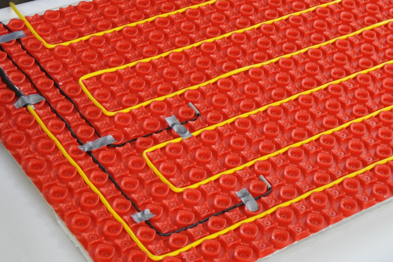 Installation of floor heating with ThermoTile cable on PROVA Membrane is simple and easy.