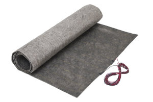 3-foot wide 240  Volt ThermoFloor mats have black and red wires for easy distinction from 120 Volt mats.