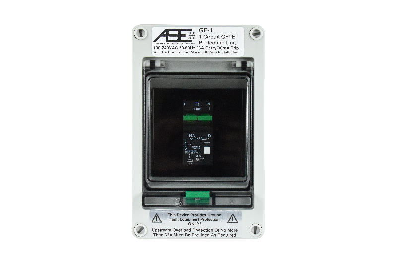 GFPE protection for one 120/208/240VAC circuit up to 60A. GFPE protection from ASE for use with your snow melting systems from ThermoSoft