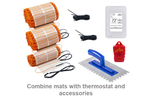 3 ft x 4 ft / 120V WarmStep In-Floor Heating Mat - Electric Radiant Heating for Wood & Laminate & Vinyl Flooring